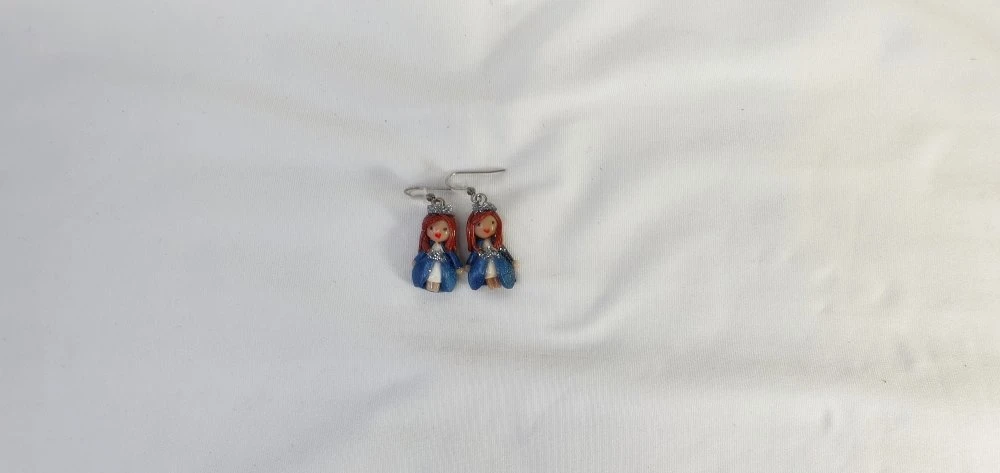 Boucles D 'oreilles Enfants Princesse, Boucles Enfant Acier Inoxydable Et Fimo, Poupée Miniature, Robe De Princesse Pailleté, 5 Boucles D 'oreilles Enfants Princesse, Boucles Enfant Acier Inoxydable Et Fimo, Poupée Miniature, Robe De Princesse Pailleté, – Image 5