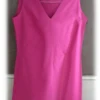Robe Chasuble En Coton Uni Rose Fuchsia - Taille L (44/46)