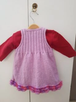 Robe Rose Sans Manche Pour Bébé Et Fille, Au Tricot, Fait à La Main, Plusieurs Tailles 13 Robe Rose Sans Manche Pour Bébé Et Fille, Au Tricot, Fait à La Main, Plusieurs Tailles -Éclat Boutique product 647f7ae015174 7