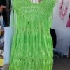 Robe Dos Nu Boheme ,vert Anis,pour La Plage