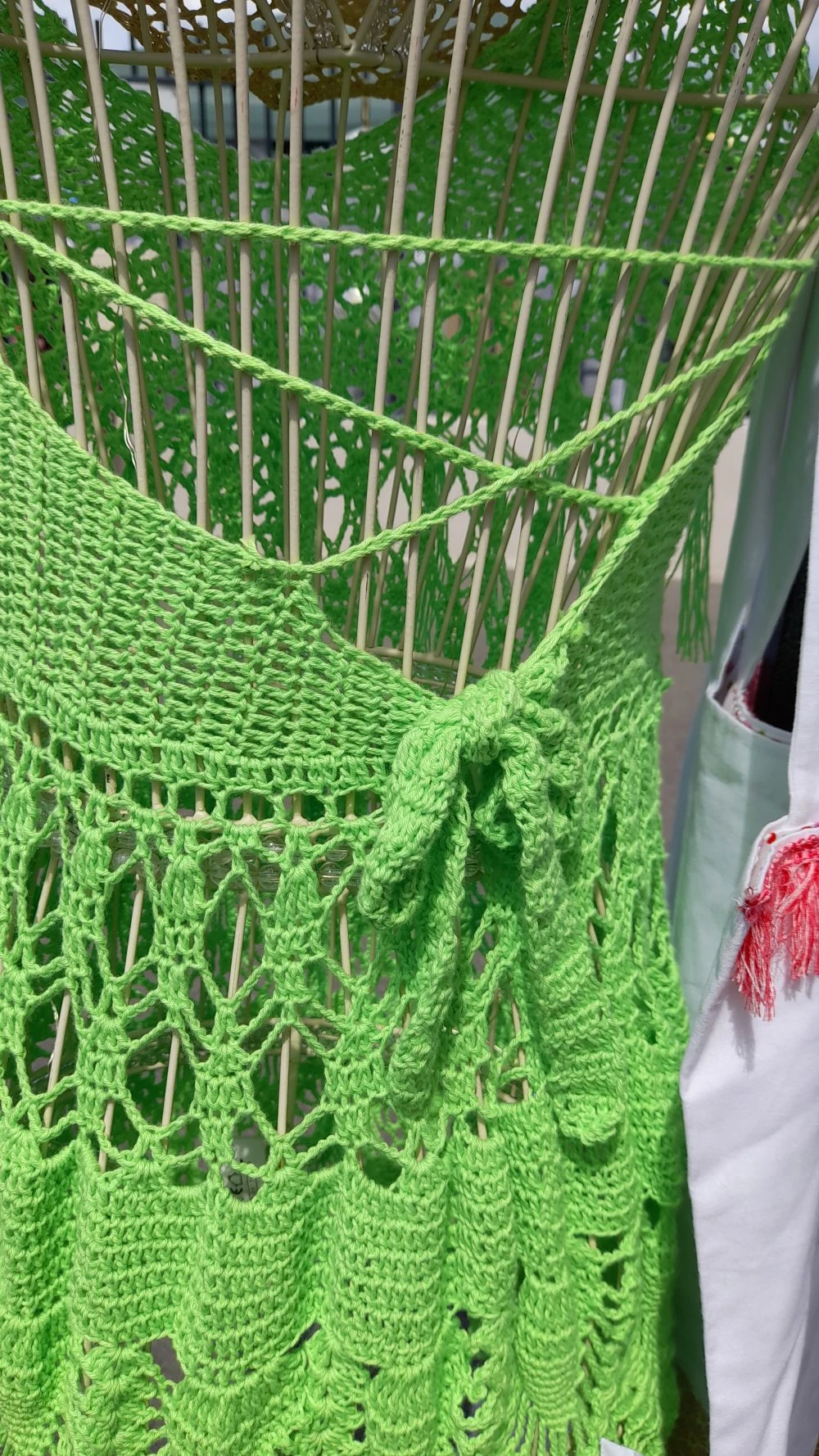 Robe Dos Nu Boheme ,vert Anis,pour La Plage 6 Robe Dos Nu Boheme ,vert Anis,pour La Plage – Image 6