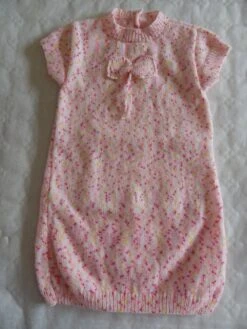 Robe Manches Courtes Mouchetée Rose Taille 2 Ans